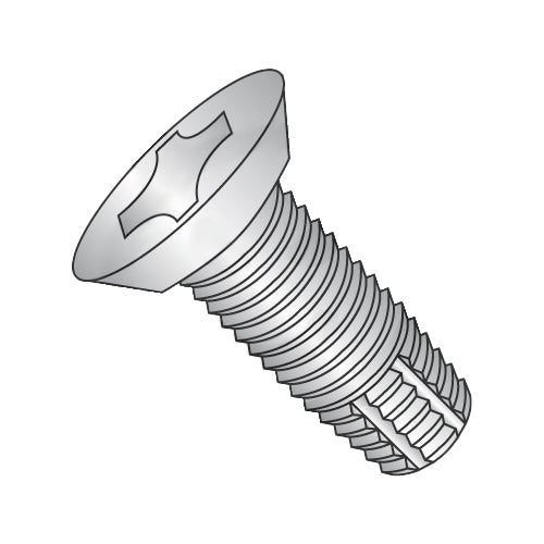 6-32 x 1/2 Phil Flat Undercut Thread Cutting Screw Type F Full Thread 18-8 Stainless Steel-Bolt Demon