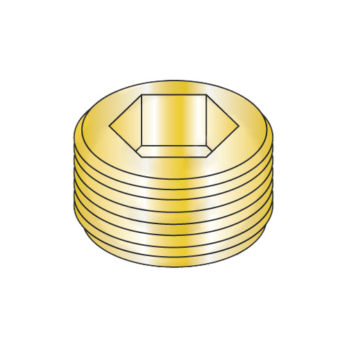1/8 Dry Seal Socket Pipe Plug Brass-Bolt Demon