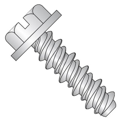 1/4-15 x 1 Slotted Indented Hex Washer High Low Fully Threaded 18-8 Stainless Steel-Bolt Demon