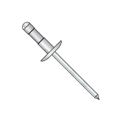 1/8X.217-.375 Large Flange Dome Head Multi Grip Rivet Zinc-Bolt Demon