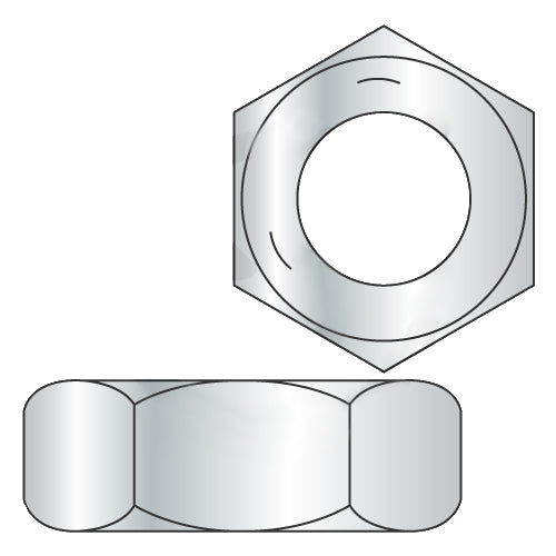 9/16-12 Hex Jam Nut Grade 5 Zinc-Bolt Demon