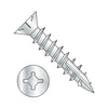 8-11 x 3/4 Square Phil Drive Flat w/Nibs Deep Thread Wood Screw Full Thrd 17point Zinc-Bolt Demon