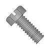 1/4-20 x 5/8 Slotted Indented Hex Head Machine Screw Fully Threaded Black Oxide-Bolt Demon