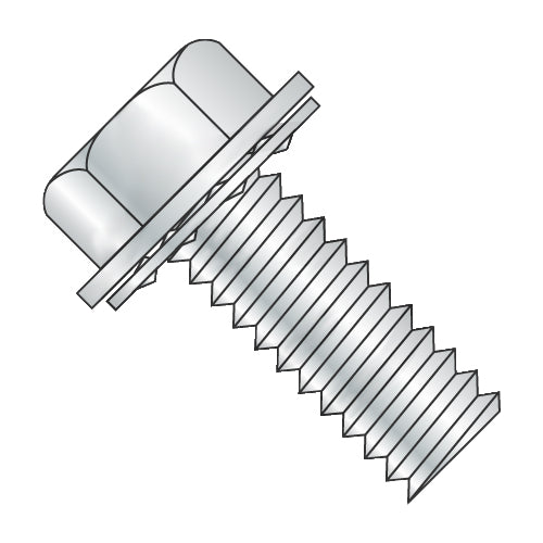 4-40 x 3/8 Unslotted Ind Hex Washer Internal Sems Machine Screw Full Thread Zinc-Bolt Demon