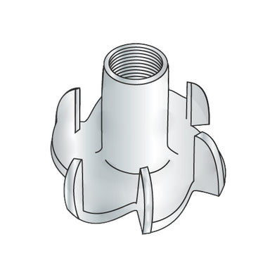 1/4-20 x 5/16 6 Prong Tee Nut Zinc-Bolt Demon