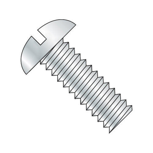 6-32 x 1 Slotted Round Machine Screw Fully Threaded Zinc-Bolt Demon