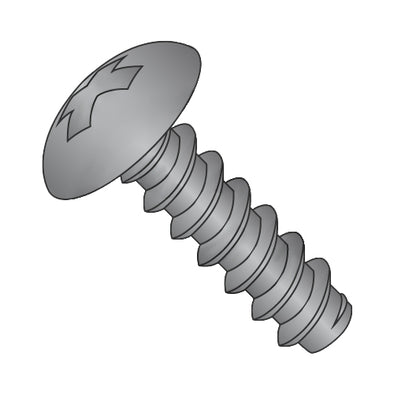 6-20 x 3/8 Phillips Full Contour Truss Self Tapping Screw Type B Fully Threaded Black Oxide-Bolt Demon