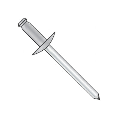 1/8 x .18-.25 Large Flange Aluminum Rivet with Steel Mandrel-Bolt Demon