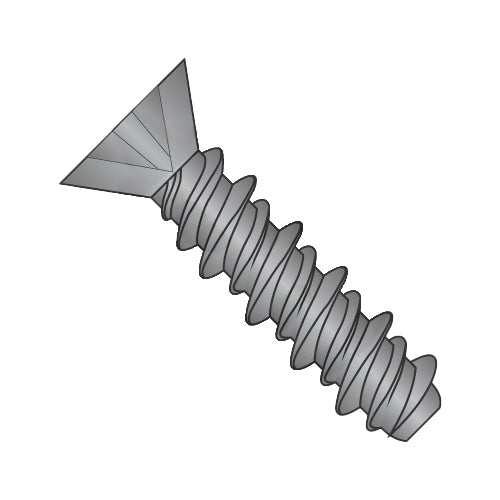 6-19 x 5/8 Phillips Flat High Low Screw Fully Threaded Black Oxide and Oil-Bolt Demon