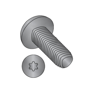 6-32 x 1/2 6-Lobe Pan Taptite Alternative Thread Rolling Screw Fully Thrd Black Oxide & Wax-Bolt Demon