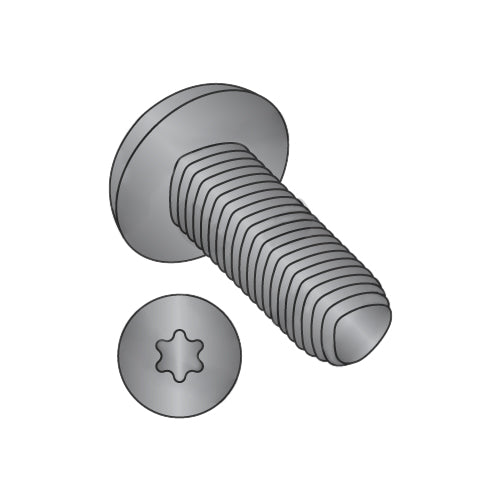 6-32 x 1/2 6-Lobe Pan Taptite Alternative Thread Rolling Screw Fully Thrd Black Oxide & Wax-Bolt Demon