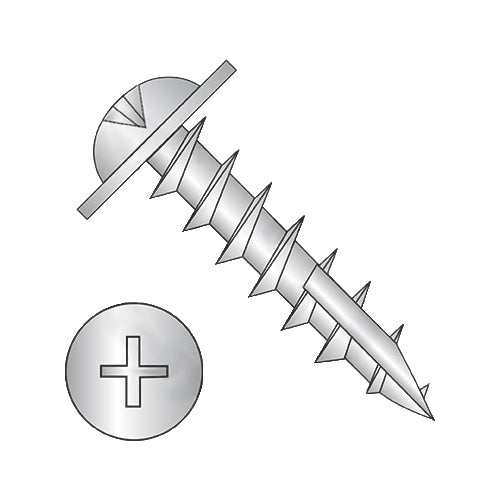 8 x 3/4 Phil Round Washer Deep Thread Hinge Coarse Type 17 Full Thrd Steel Nickel Finish-Bolt Demon