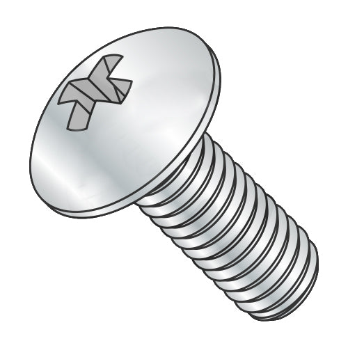 M2-0.4 x 5 JISB 1111 Class 4.8 Metric Phillips Truss Machine Screw Full Thread Zinc-Bolt Demon