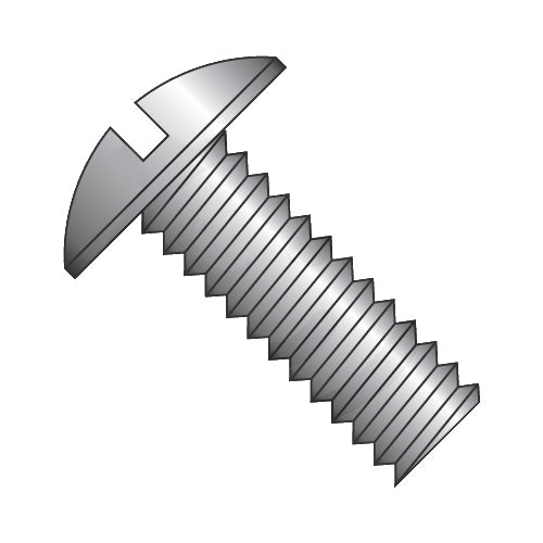 1/4-20 x 1/2 Slotted Truss Machine Screw Fully Threaded Black Zinc-Bolt Demon