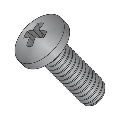 M3-0.5 x 25 DIN 7985A Metric Phillips Pan Machine Screw Full Thread Black Ox Oil-Bolt Demon