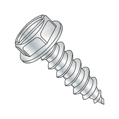 5/16-20 x 1 Slotted Indented Hex Washer Self Tapping Screw Type A Fully Threaded Zinc-Bolt Demon
