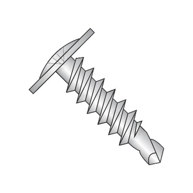 8-18 x 2 1/2 Phillips Modified Truss Head Full Thread Self Drill Screw 410 Stainless Steel-Bolt Demon
