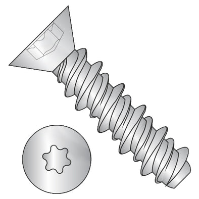 6-19 x 3/8 6-Lobe Flat High Low Screw Fully Threaded Zinc-Bolt Demon