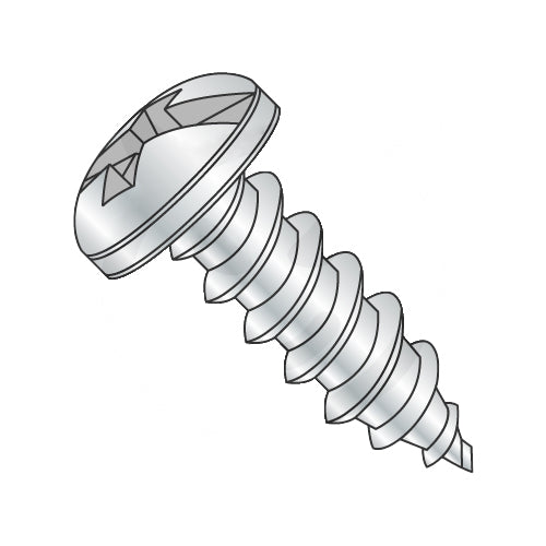 6-20 x 3/8 Combination Pan Head Self Tapping Screw Type AB Fully Threaded Zinc-Bolt Demon